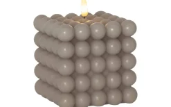 Star Trading Flamme Dot Batteridrivet Blockljus 12,5cm Grå* Flamme Batteriljus (Hela Serien)|Flamme Batteriljus (Hela Serien)