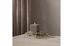 Star Trading Flamme Dot Batteridrivet Blockljus 12,5cm Grå* Flamme Batteriljus (Hela Serien)|Flamme Batteriljus (Hela Serien)