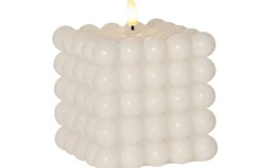 Flamme Dot Batteridrivet Blockljus 12,5cm Vit