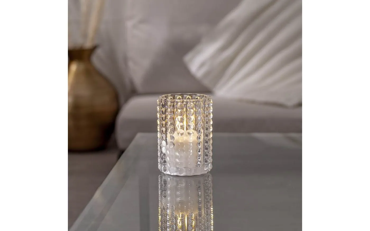 Flamme Dotty Ljuslykta 12,5cm Transparent