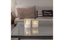 Ljuslyktor|Flamme Batteriljus (Hela Serien)<Star Trading Flamme Dotty Ljuslykta 9,5cm Transparent