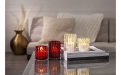 Ljuslyktor|Flamme Batteriljus (Hela Serien)<Star Trading Flamme Dotty Ljuslykta 9,5cm Transparent