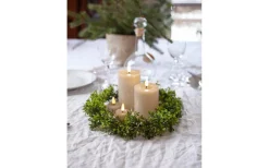 Flamme Batteriljus (Hela Serien)|Flamme Batteriljus (Hela Serien)<Star Trading Flamme Flow Batteridrivet Blockljus 15cm Beige