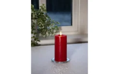 Flamme Flow Batteridrivet Blockljus 17,5cm Röd