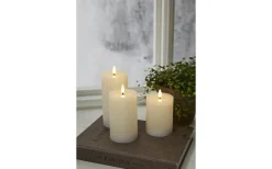 Star Trading Flamme Flow Batteridrivet Blockljus 12,5cm Longlife 1500h Vit* Flamme Batteriljus (Hela Serien)|Flamme Batteriljus (Hela Serien)