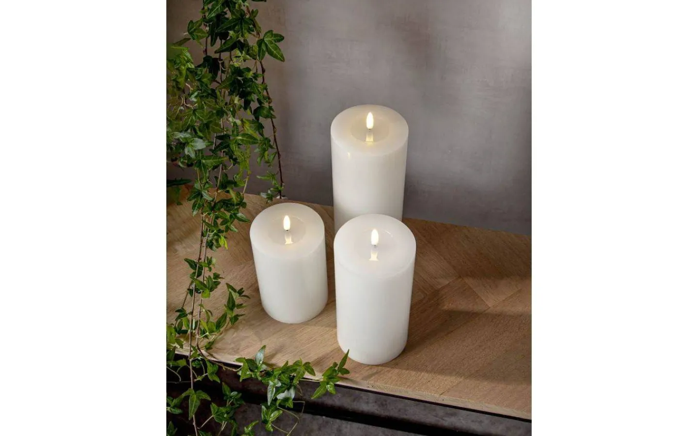 Flamme Batteriljus (Hela Serien)|Flamme Batteriljus (Hela Serien)<Star Trading Flamme Flow Batteridrivet Blockljus 22,5cm Longlife 2500h Vit