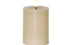 Flamme Batteriljus (Hela Serien)|Flamme Batteriljus (Hela Serien)<Star Trading Flamme Flow Batteridrivet Blockljus 12,5cm Beige