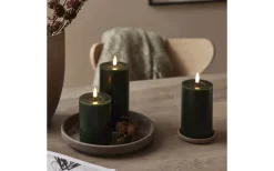 Flamme Flow Batteridrivet Blockljus 12,5cm Grön