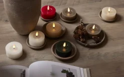 Flamme Flow XL Värmeljus Ø70mm 2-pack Vit