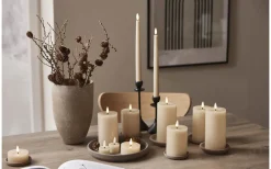 Flamme Batteriljus (Hela Serien)|Flamme Batteriljus (Hela Serien)<Star Trading Flamme Flow XL Värmeljus Ø70mm 2-pack Beige