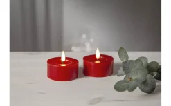 Flamme Flow XL Värmeljus Ø70mm 2-pack Röd