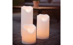 Flamme Grand Blockljus Utomhusbruk 40cm Longlife Vit