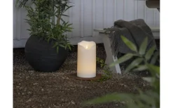 Flamme Grand Blockljus Utomhusbruk 30cm Longlife Vit