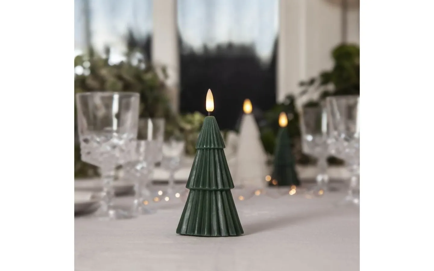 Blockljus Inomhus|Blockljus Inomhus<Star Trading Flamme Grany Batteridrivet Blockljus 15cm Grön