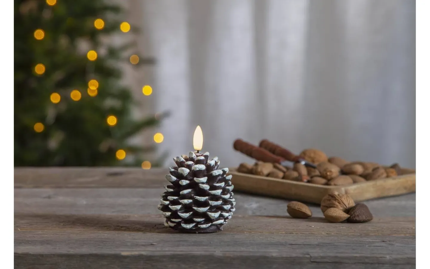 Flamme Batteriljus (Hela Serien)|Flamme Batteriljus (Hela Serien)<Star Trading Flamme Kotte Batteridrivet Ljus 11cm Brun