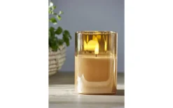 Star Trading Flamme Ljuslykta Glas 12,5cm Amber* Flamme Batteriljus (Hela Serien)|Flamme Batteriljus (Hela Serien)