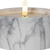 Flamme Marble Batteridrivet Blockljus 7,5cm Grå