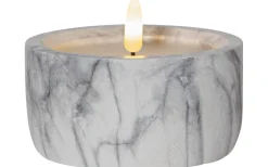 Flamme Marble Batteridrivet Blockljus 7,5cm Grå
