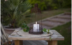 Flamme Paula Blockljus 10cm Utomhusbruk Timer/Sensor Vit 2000h