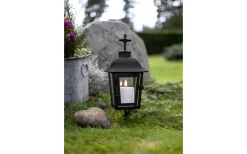 Flamme Paula Blockljus 10cm Utomhusbruk Timer/Sensor Vit 2000h