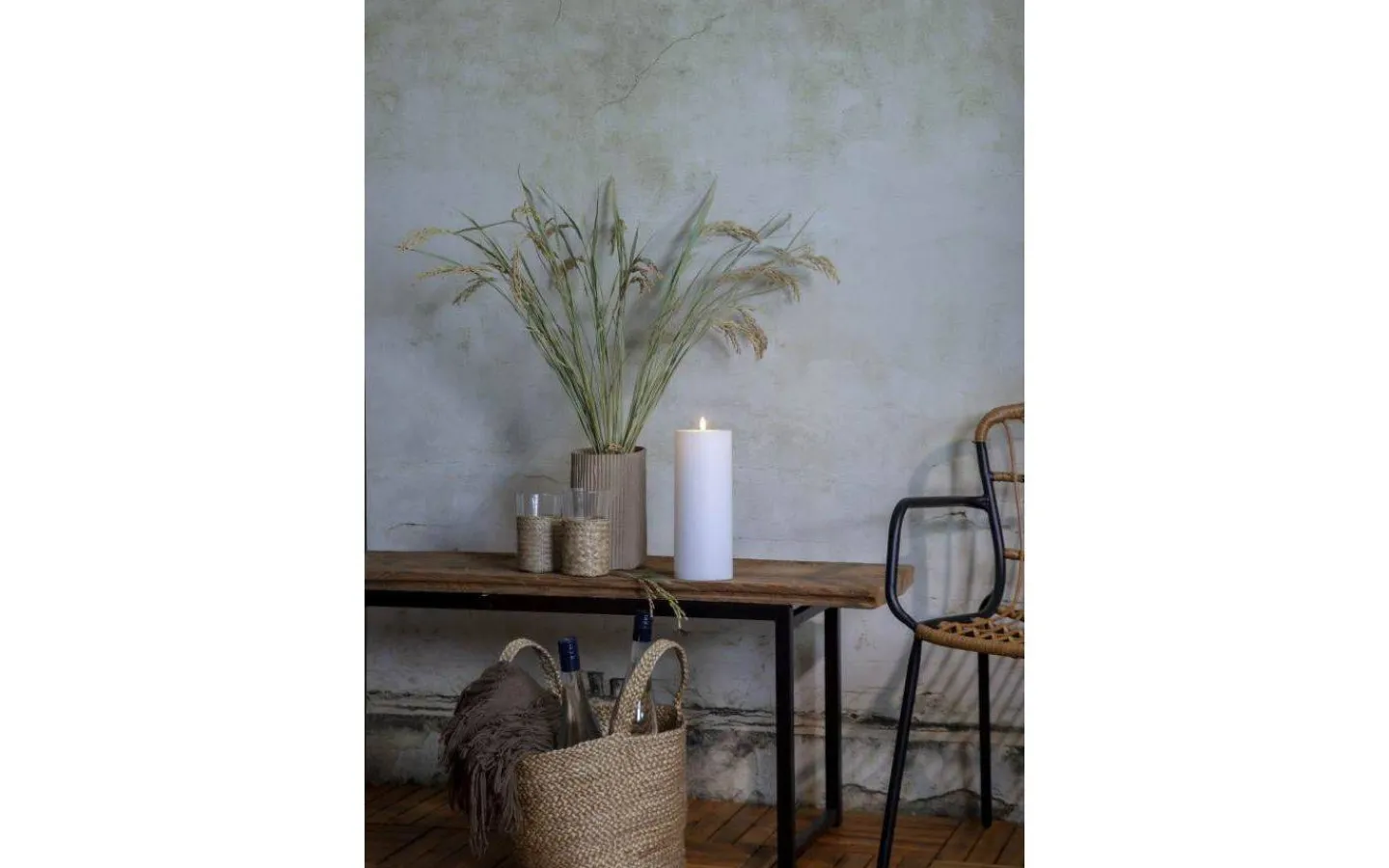 Flamme Batteriljus (Hela Serien)|Flamme Batteriljus (Hela Serien)<Star Trading Flamme Rak Blockljus 27,5cm Vit IP44