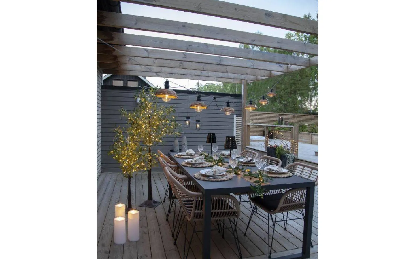 Flamme Batteriljus (Hela Serien)|Flamme Batteriljus (Hela Serien)<Star Trading Flamme Rak Blockljus 27,5cm Vit IP44