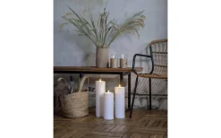 Flamme Batteriljus (Hela Serien)|Flamme Batteriljus (Hela Serien)<Star Trading Flamme Rak Blockljus 32,5cm Vit IP44