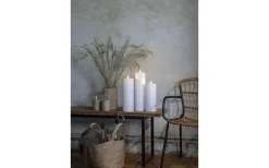 Star Trading Flamme Rak Blockljus 37,5cm Vit IP44* Flamme Batteriljus (Hela Serien)|Flamme Batteriljus (Hela Serien)