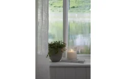 Flamme Romb Batteridriven Ljuslykta 13cm Vit