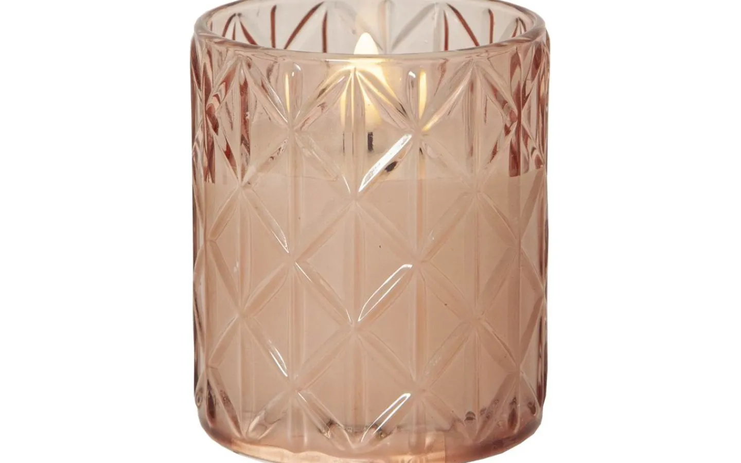 Flamme Batteriljus (Hela Serien)|Flamme Batteriljus (Hela Serien)<Star Trading Flamme Romb Batteridriven Ljuslykta 10cm Rosa