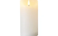 Flamme Rustic Batteridrivet Blockljus 15cm Vit