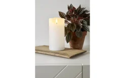 Flamme Rustic Batteridrivet Blockljus 15cm Vit