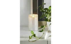 Flamme Rustic Batteridrivet Blockljus 12,5cm Silver