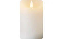 Flamme Batteriljus (Hela Serien)|Flamme Batteriljus (Hela Serien)<Star Trading Flamme Rustic Batteridrivet Blockljus 12,5cm Vit