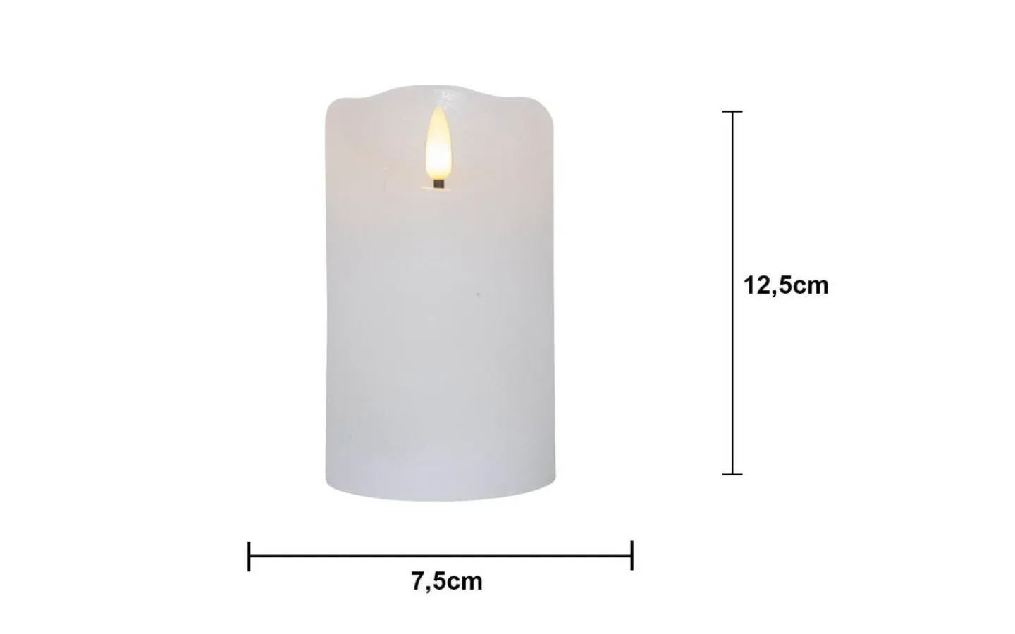 Flamme Batteriljus (Hela Serien)|Flamme Batteriljus (Hela Serien)<Star Trading Flamme Rustic Batteridrivet Blockljus 12,5cm Vit