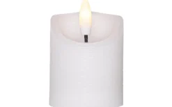 Flamme Rustic Blockljus 7,5cm 2-pack Vit