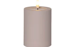 Flamme Batteriljus (Hela Serien)|Flamme Batteriljus (Hela Serien)<Star Trading Flamme Soft Batteridrivet Blockljus 12,5cm Beige