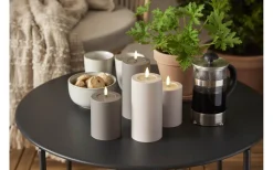 Star Trading Flamme Soft Batteridrivet Blockljus 17,5cm Mullvad* Flamme Batteriljus (Hela Serien)|Flamme Batteriljus (Hela Serien)