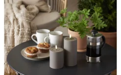 Star Trading Flamme Soft Batteridrivet Blockljus 17,5cm Mullvad* Flamme Batteriljus (Hela Serien)|Flamme Batteriljus (Hela Serien)