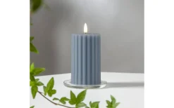 Flamme Batteriljus (Hela Serien)|Flamme Batteriljus (Hela Serien)<Star Trading Flamme Stripe Batteridrivet Blockljus 15cm Blå