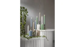 Flamme Batteriljus (Hela Serien)|Flamme Batteriljus (Hela Serien)<Star Trading Flamme Stripe Batteridrivet Blockljus 15cm Blå