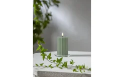 Star Trading Flamme Stripe Batteridrivet Blockljus 15cm Grön* Flamme Batteriljus (Hela Serien)|Flamme Batteriljus (Hela Serien)