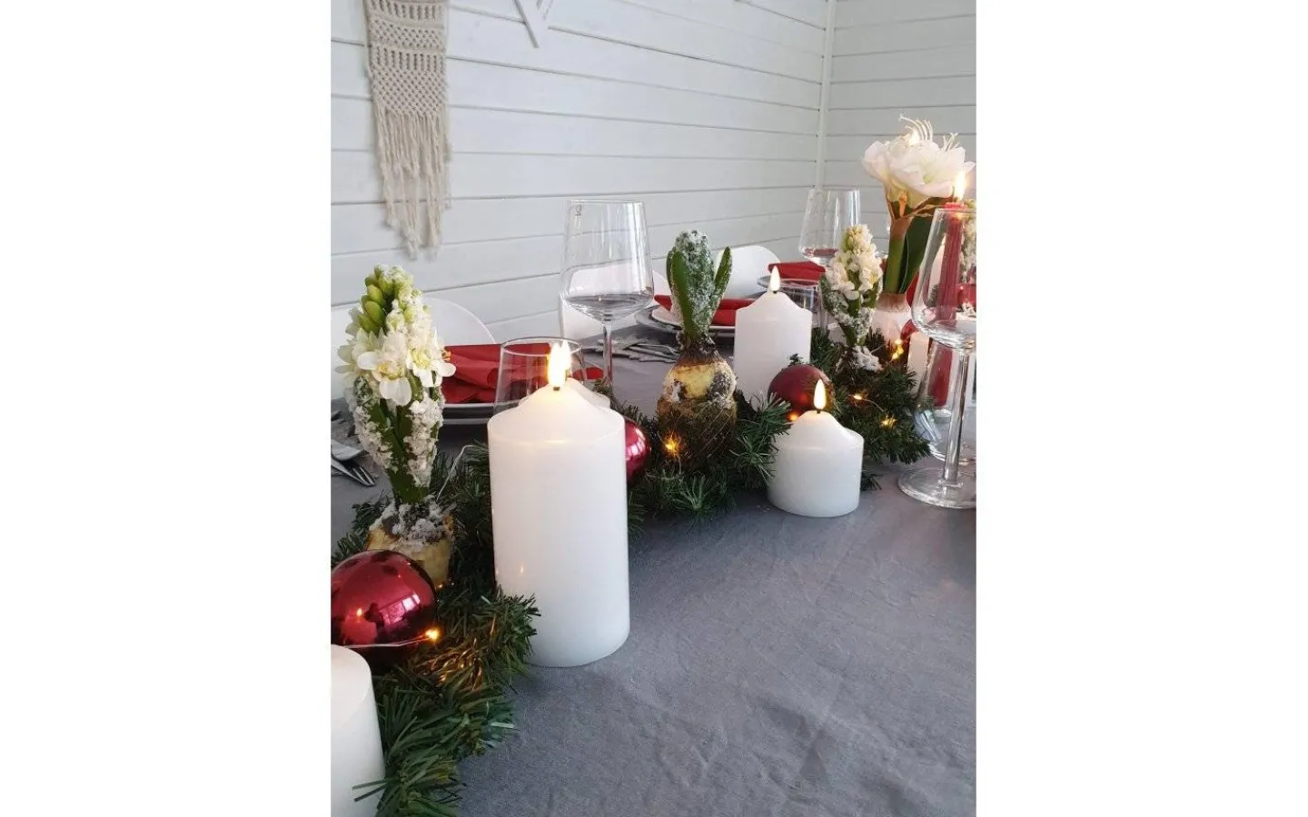 Flamme Batteriljus (Hela Serien)|Flamme Batteriljus (Hela Serien)<Star Trading Flamme Topp Batteridrivet Blockljus 17cm Vit