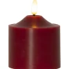 Flamme Batteriljus (Hela Serien)|Flamme Batteriljus (Hela Serien)<Star Trading Flamme Topp Batteridrivet Blockljus 9,5cm Mörkröd