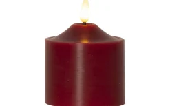 Flamme Batteriljus (Hela Serien)|Flamme Batteriljus (Hela Serien)<Star Trading Flamme Topp Batteridrivet Blockljus 9,5cm Mörkröd