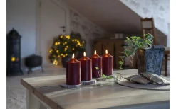 Star Trading Flamme Topp Batteridrivet Blockljus 15cm Mörkröd* Flamme Batteriljus (Hela Serien)|Flamme Batteriljus (Hela Serien)