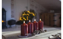 Star Trading Flamme Topp Batteridrivet Blockljus 15cm Mörkröd* Flamme Batteriljus (Hela Serien)|Flamme Batteriljus (Hela Serien)