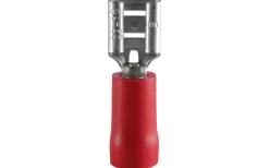 Flatstifthylsa, Isolerad, 0,5-1,5 mm², Röd, 100 kpl/pkt