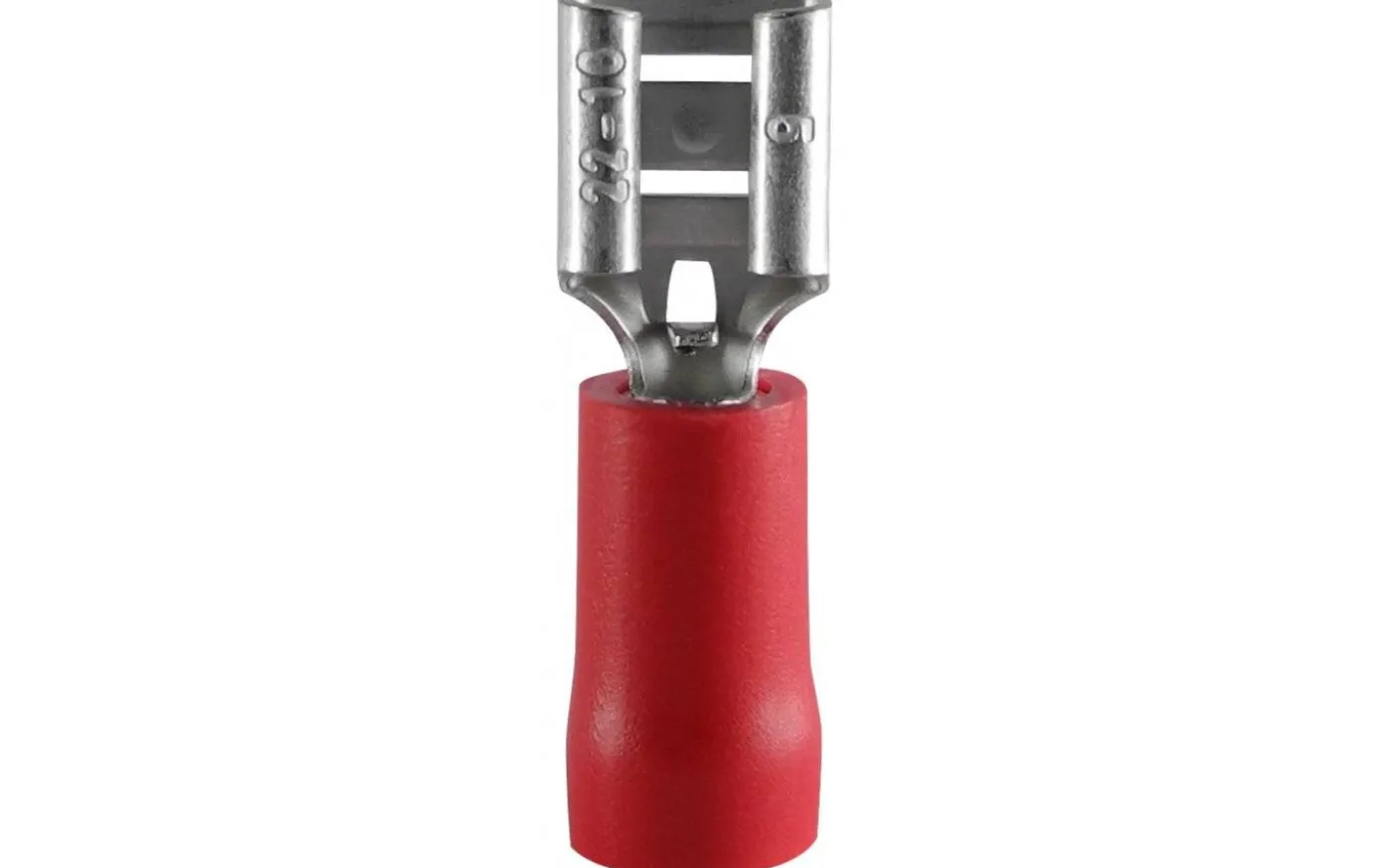 Flatstifthylsa, Isolerad, 0,5-1,5 mm², Röd, 100 kpl/pkt