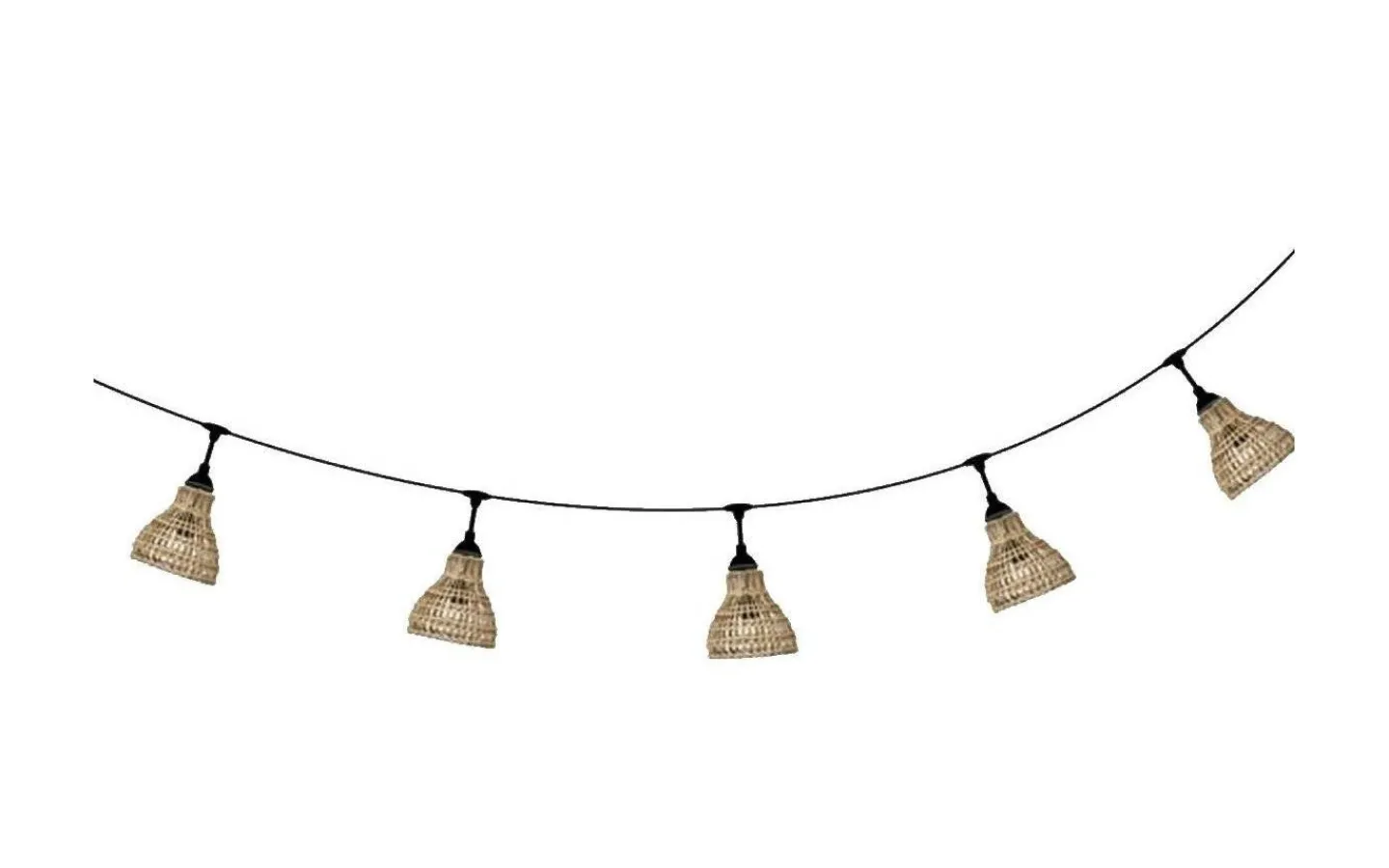 Partyslingor Utomhus 230V|Partyslingor Utomhus 230V<PR Home Flex Out Ljusslinga 6,5m med 5st Sara skärmar 18cm Natur IP44